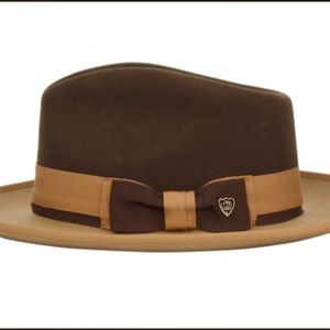 Brown and Tan Fedora 100% Australian Wool!